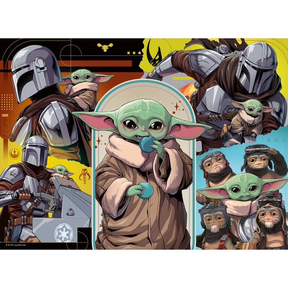 Puzzle Ravensburger Star Wars XXL de 100 piezas con Grogu y The Mandalorian - 2