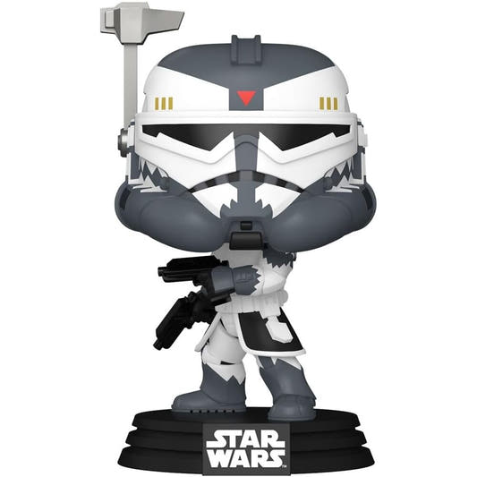 Figura Funko POP! Star Wars Commander Wolffe con armadura blanca y gris
