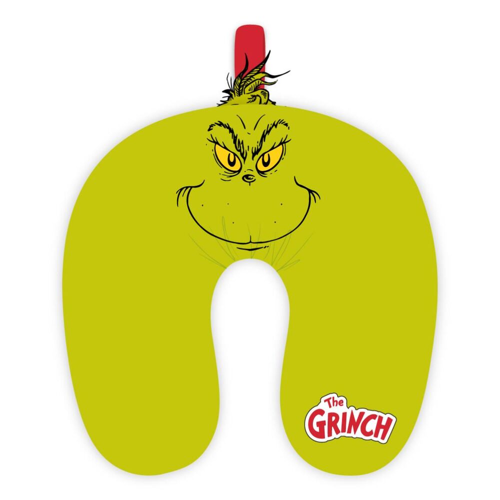 Cojín de viaje Grinch verde con forma de U