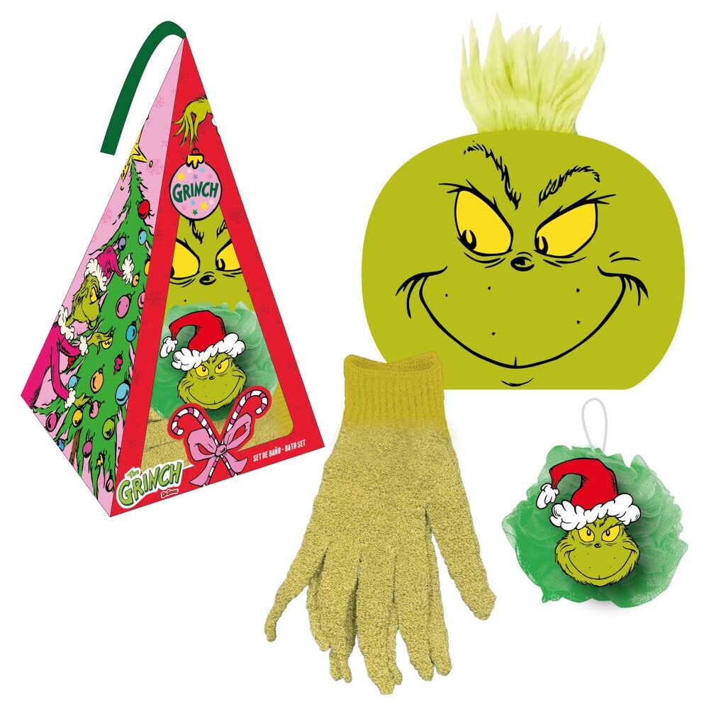Set de baño El Grinch con guante y esponja