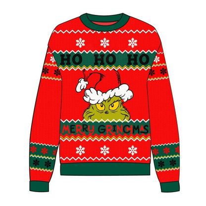 Jersey navideño rojo y verde de El Grinch para adulto