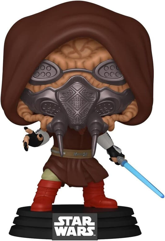 Figura Funko POP! de Plo Koon con sable azul y base Star Wars