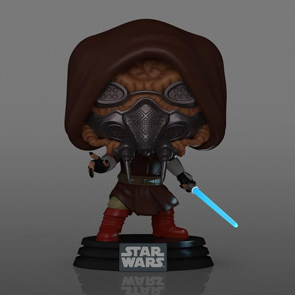 Figura Funko POP! de Plo Koon con sable azul y base Star Wars - 3