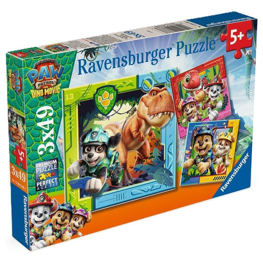 Puzzle Ravensburger PAW Patrol Dino Movie de 3 x 49 piezas - 4