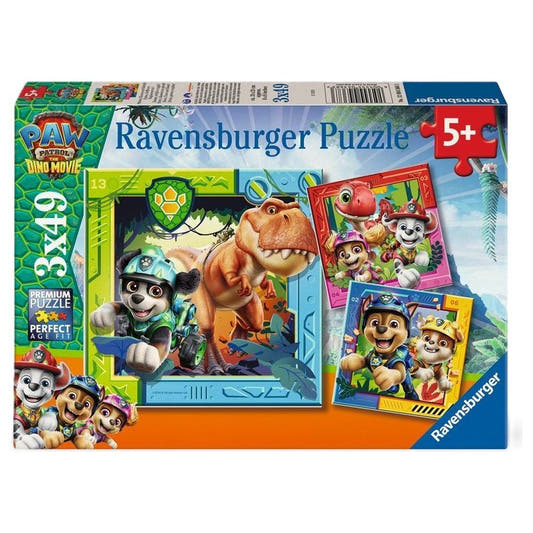Puzzle Ravensburger PAW Patrol Dino Movie de 3 x 49 piezas