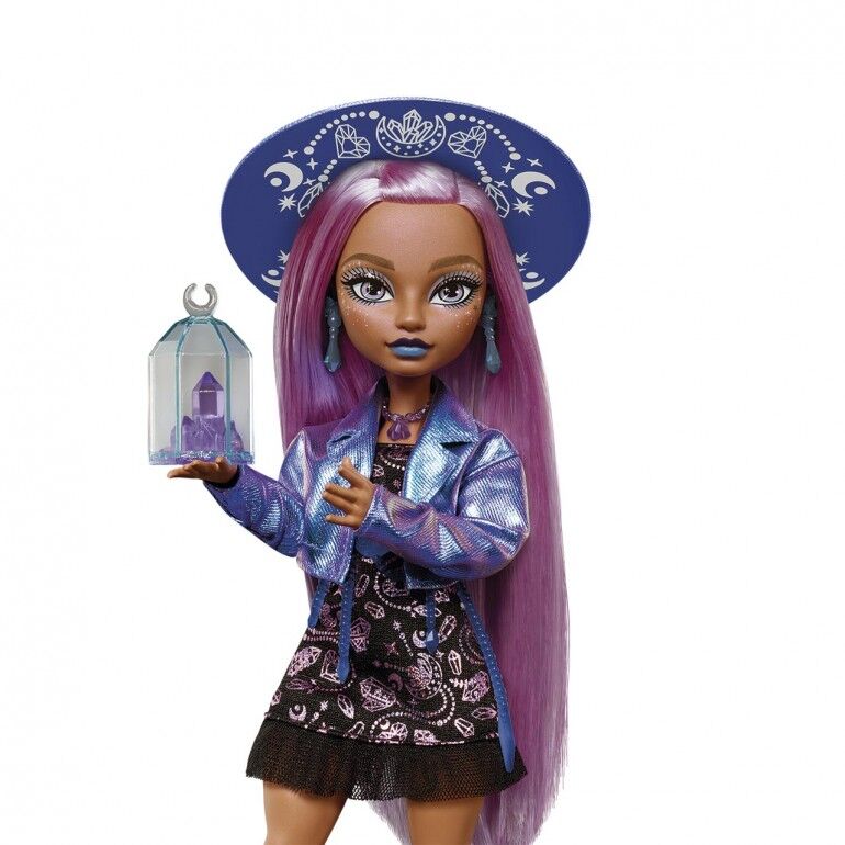 Muñeca Layla Crystal Moonspell Magic de Monster High con accesorios morados - 2