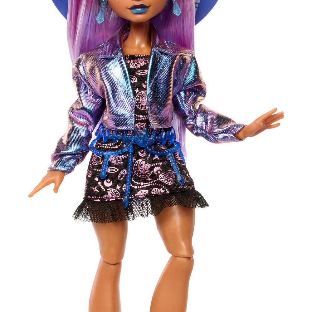 Muñeca Layla Crystal Moonspell Magic de Monster High con accesorios morados - 4