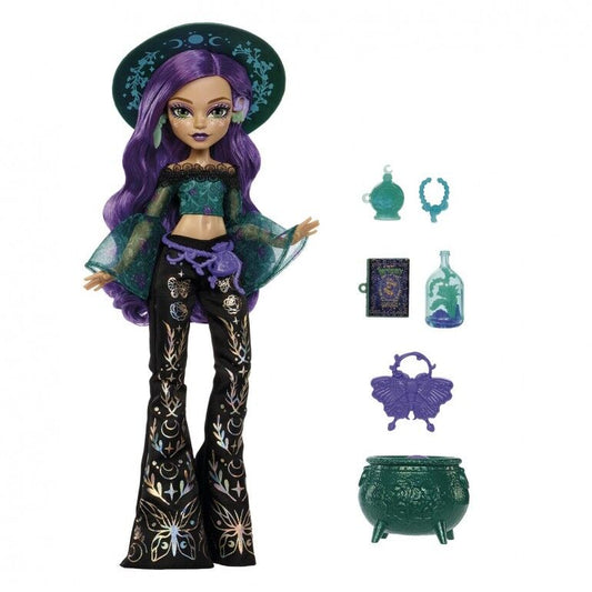 Muñeca Willow Monster High con accesorios de magia y naturaleza