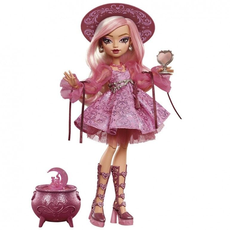 Muñeca Carina Love Moonspell Magic de Monster High con vestido rosa, sombrero y accesorios - 2