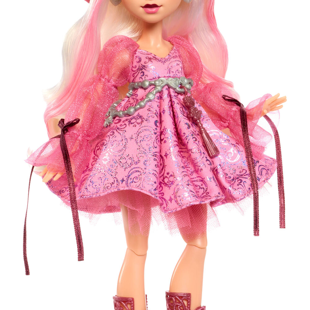 Muñeca Carina Love Moonspell Magic de Monster High con vestido rosa, sombrero y accesorios - 6