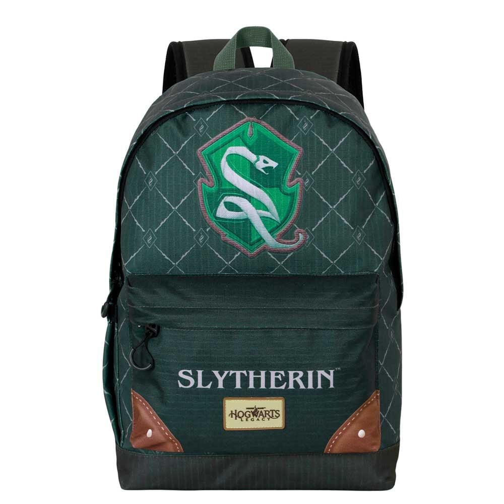 Mochila verde de Slytherin Harry Potter con escudo y bolsillo frontal