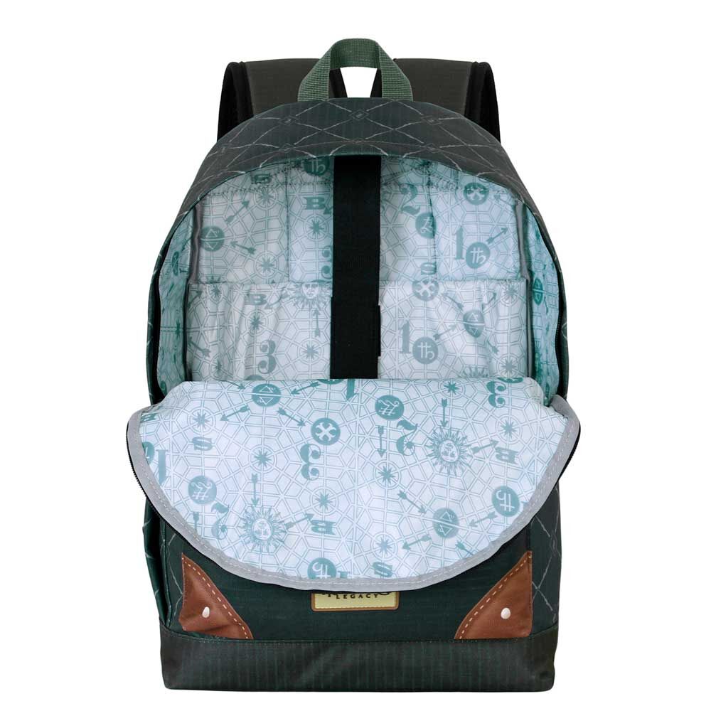 Mochila verde de Slytherin Harry Potter con escudo y bolsillo frontal - 4