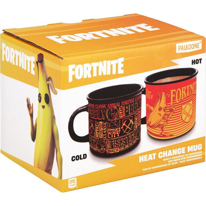 Taza cambia color Fortnite de 350 ml con diseño de Peely en rojo y dorado - 2