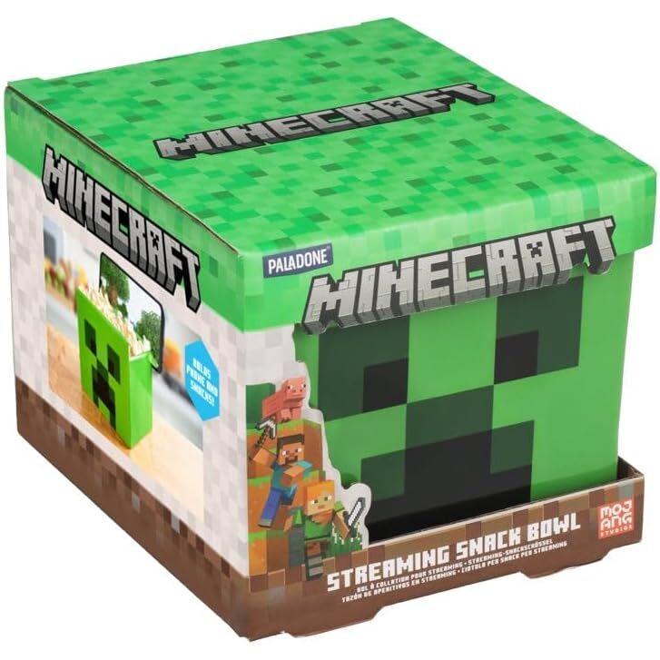 Bol para snacks verde con cara de Creeper de Minecraft - 3