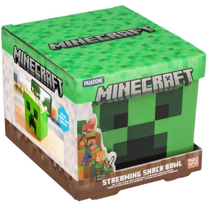 Bol para snacks verde con cara de Creeper de Minecraft - 3