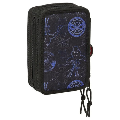 Plumier triple Spider-Man Marvel de SAFTA en negro - 2