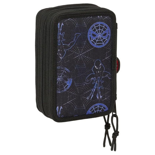 Plumier triple Spider-Man Marvel de SAFTA en negro - 2