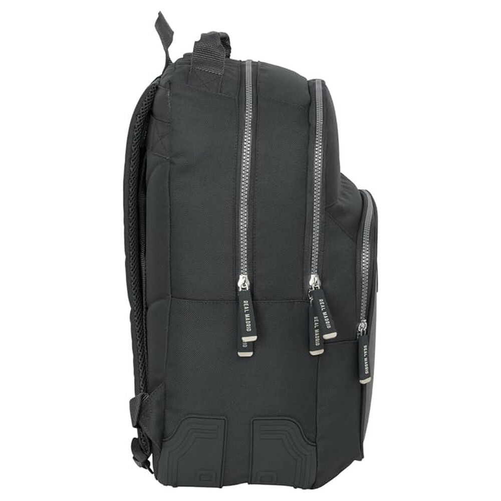 Mochila doble Real Madrid SAFTA negra y gris de 42 cm - 3