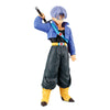 Figura de Trunks de Dragon Ball Z con espada, chaqueta azul y botas amarillas