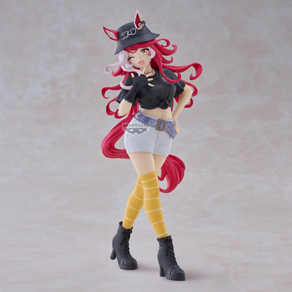 Figura Banpresto Pretty Derby Umamusume de 20 cm con cabello rojo y atuendo negro y amarillo - 2