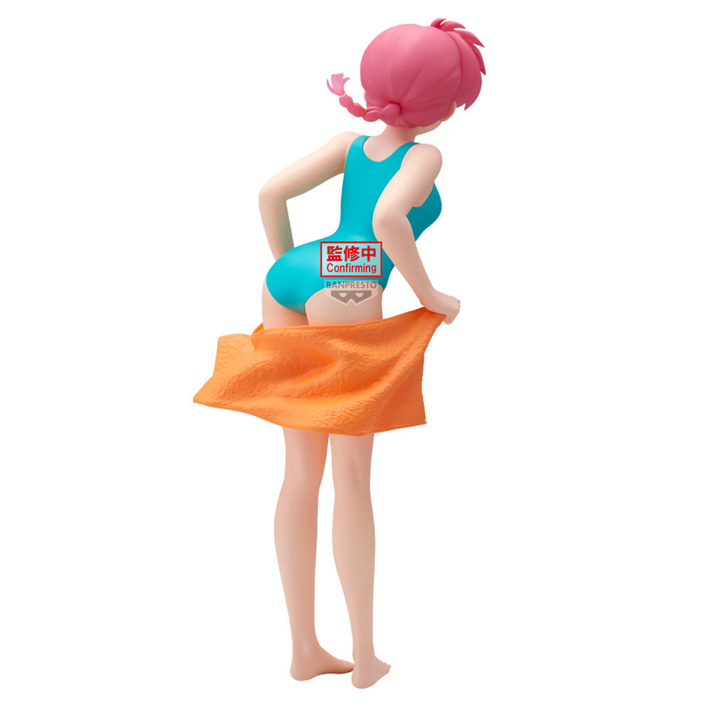 Figura Ranma Glitter Glamorous de 21 cm con bañador turquesa y cabello rosa - 2