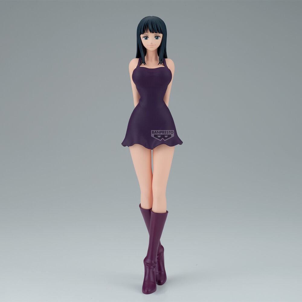 Figura de Nico Robin de One Piece con vestido morado y botas altas - 2