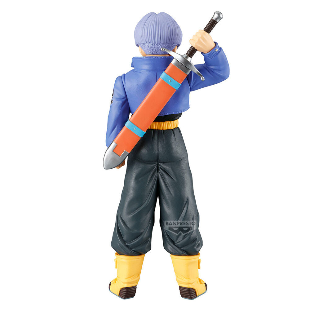 Figura de Trunks de Dragon Ball Z con espada, chaqueta azul y botas amarillas - 3