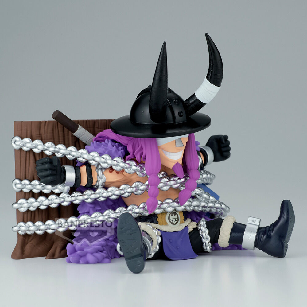 Figura de Loki de One Piece con sombrero de cuernos y cadenas plateadas - 3