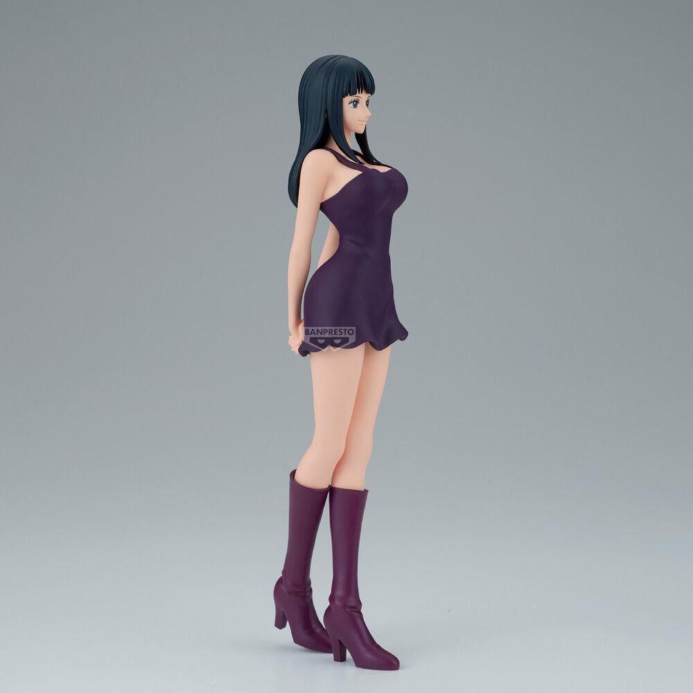 Figura de Nico Robin de One Piece con vestido morado y botas altas - 3