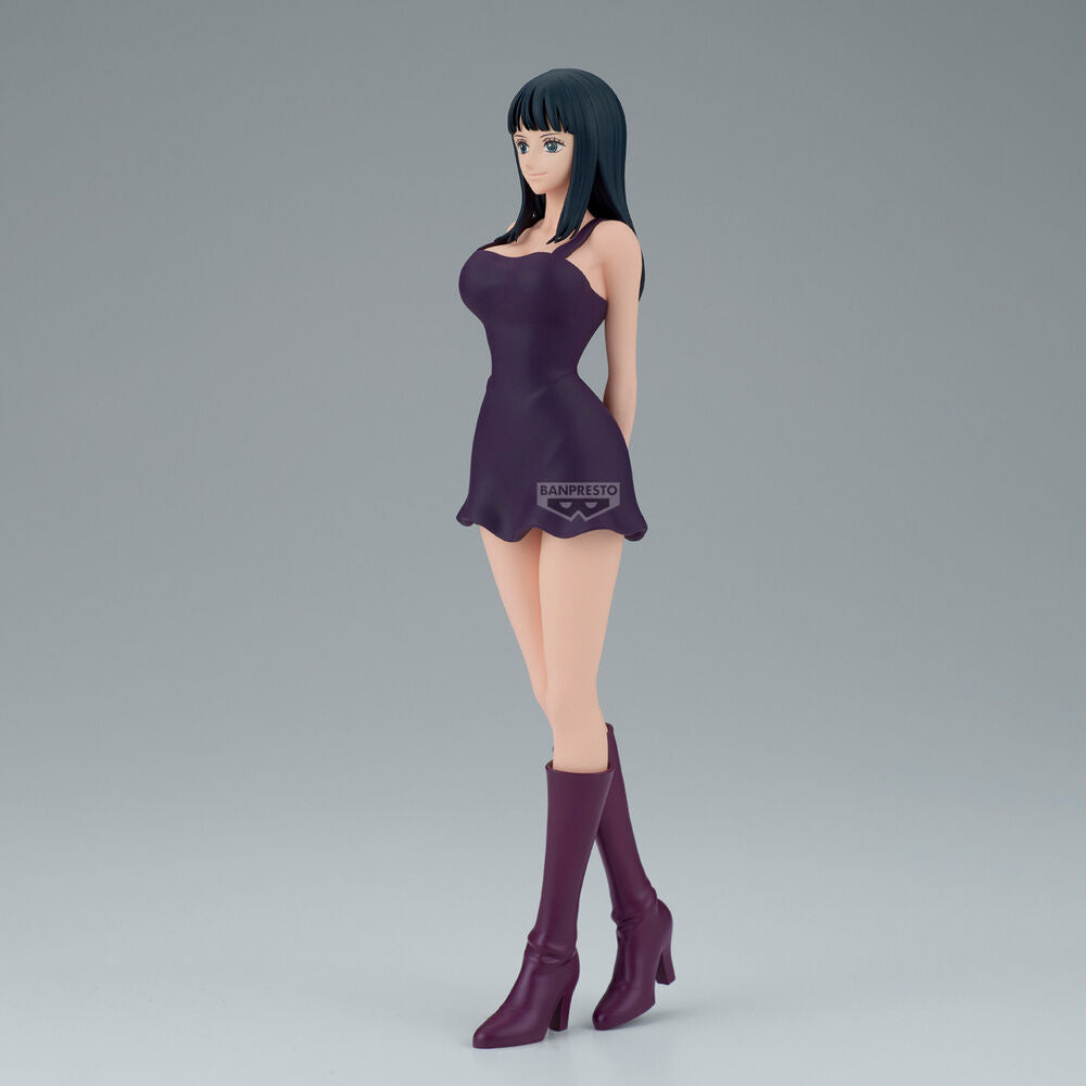 Figura de Nico Robin de One Piece con vestido morado y botas altas - 4