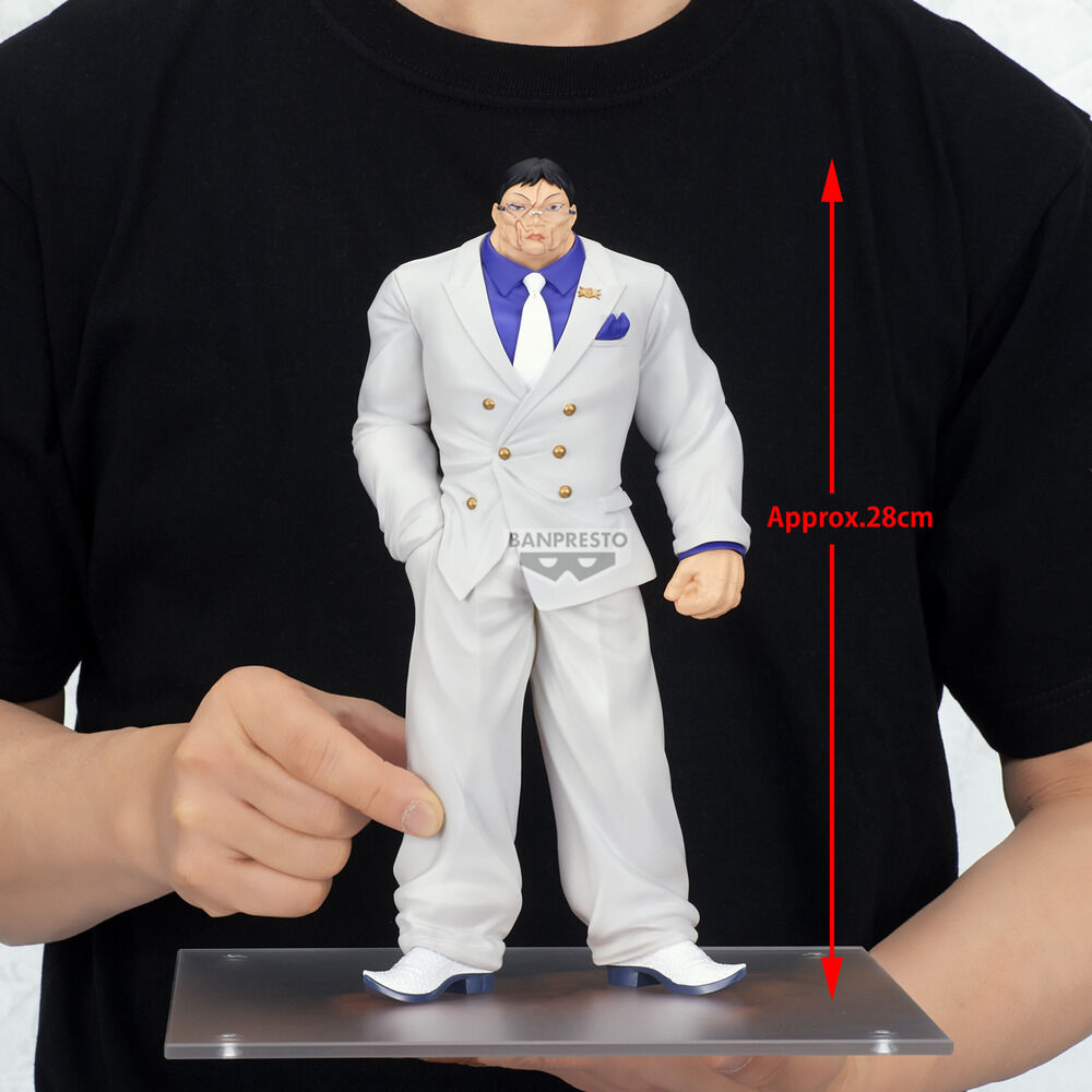 Figura Banpresto de Hanayama Kaoru de Baki con traje blanco - 5