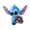 Peluche Stitch Disney azul con dona decorada, 35 cm
