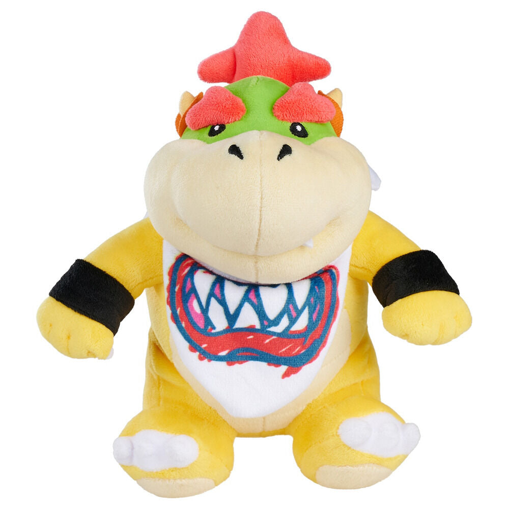 Peluche de Bowser Junior de Super Mario Bros con babero de dientes