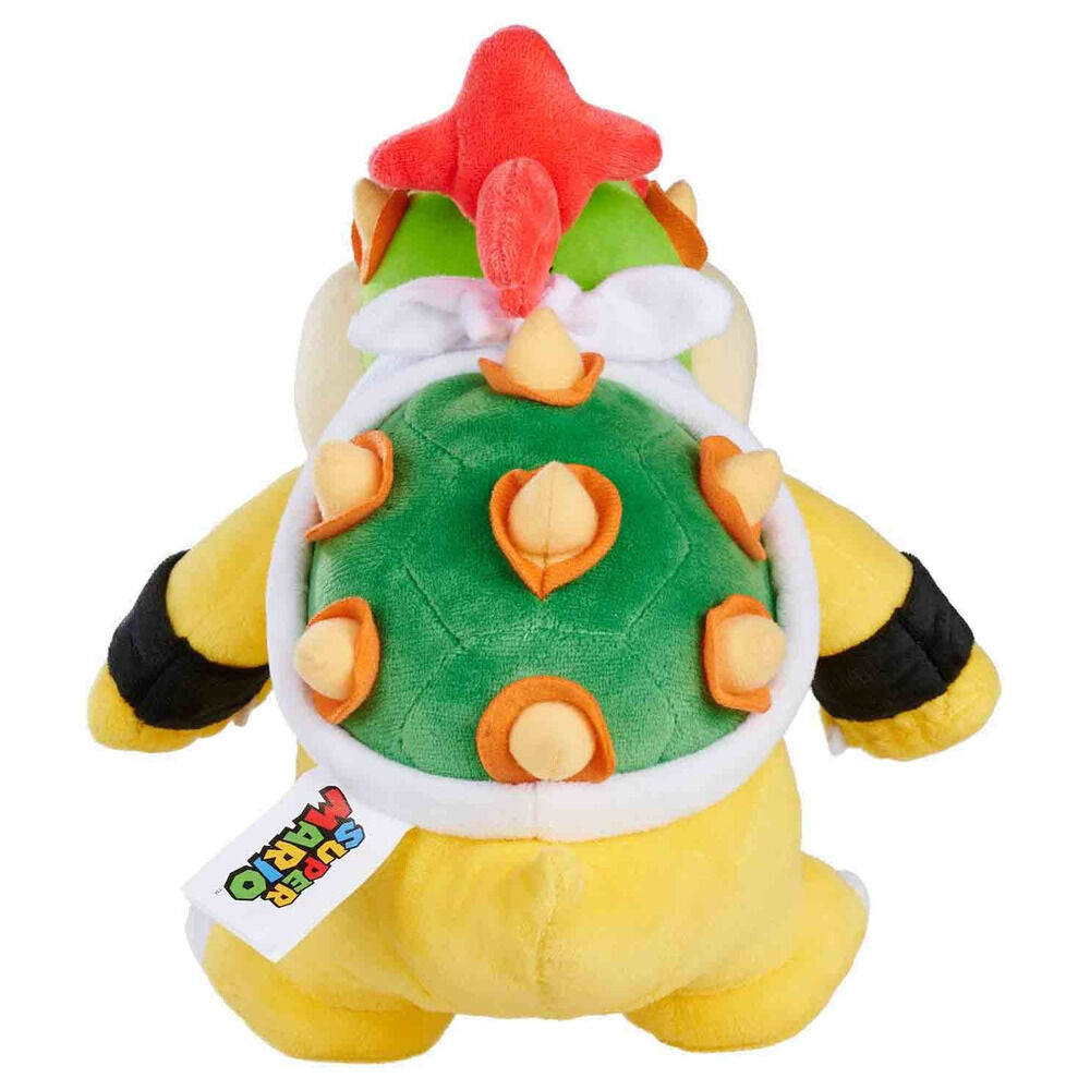 Peluche de Bowser Junior de Super Mario Bros con babero de dientes - 3