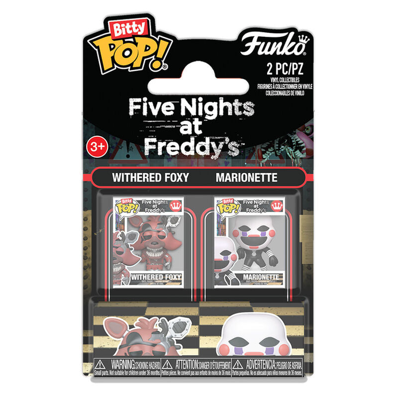 Blíster FUNKO Bitty POP! con Withered Foxy y Marionette