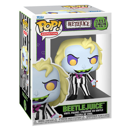Figura Funko POP! de Beetlejuice con traje de rayas - 2