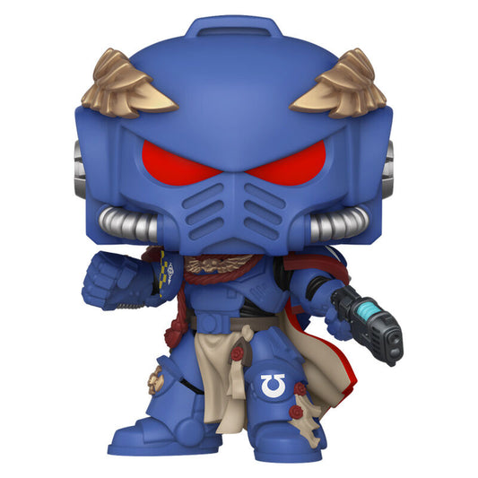 Figura Funko POP! Warhammer Captain Justain con armadura azul