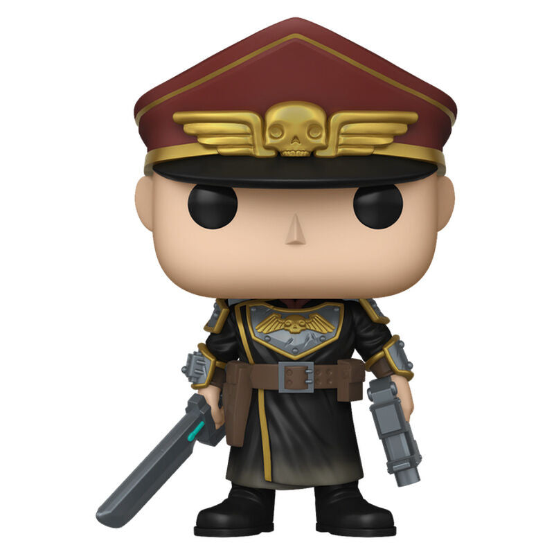 Figura Funko POP! Warhammer Astra Militarum Commisar con gorra roja y espada