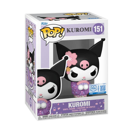 Figura Funko Pop de Kuromi con kimono morado y abanico - 2
