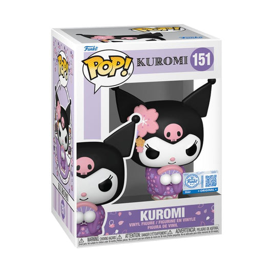 Figura Funko Pop de Kuromi con kimono morado y abanico - 2