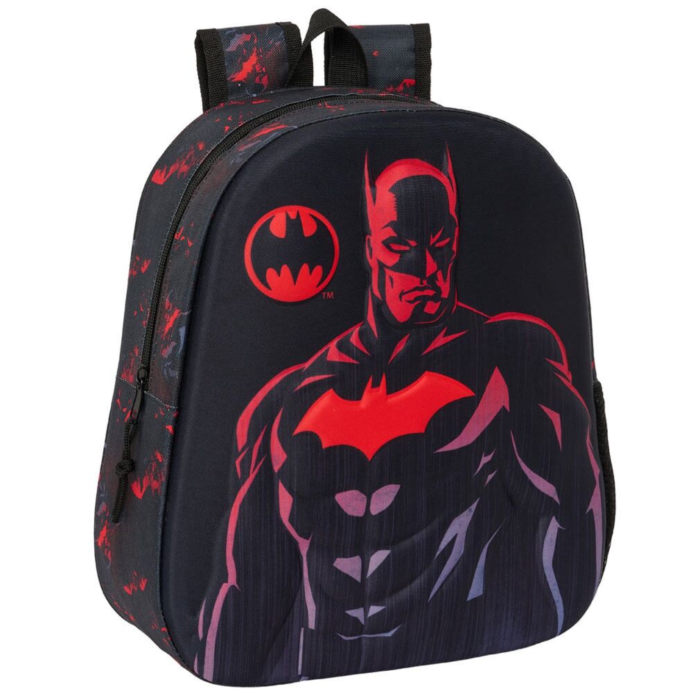 Mochila 3D negra y roja de Batman DC Comics