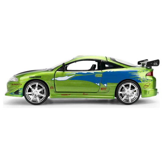 Coche Mitsubishi Eclipse 1995 verde de Fast and Furious con alerón - 2