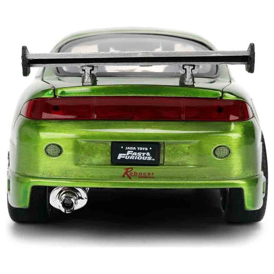 Coche Mitsubishi Eclipse 1995 verde de Fast and Furious con alerón - 4