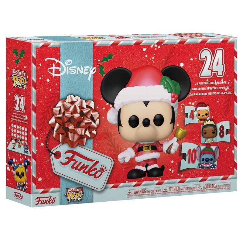 Calendario de adviento Funko Pocket Pop Disney con Mickey vestido de Papá Noel
