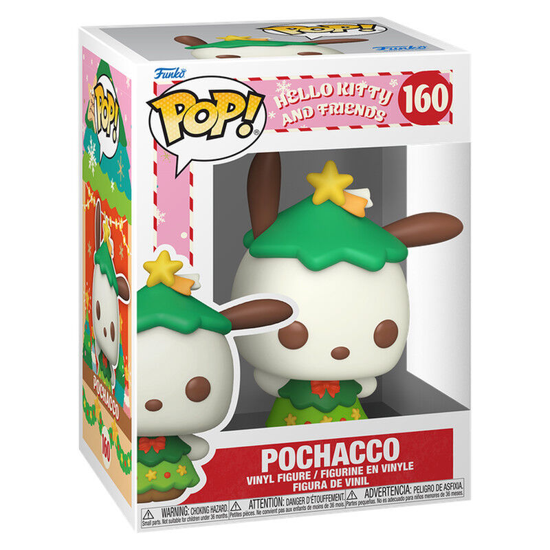Figura Funko POP! de Pochacco con diseño festivo verde y estrella - 2