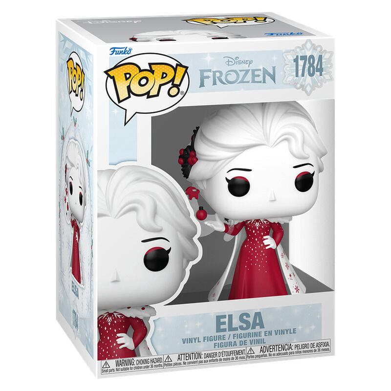 Figura Funko POP! de Elsa de Frozen con vestido rojo y capa blanca - 2