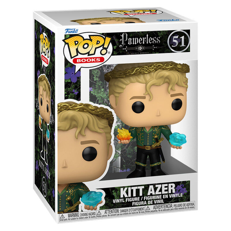 Figura Funko POP! Books Kitt Azer de Powerless en caja