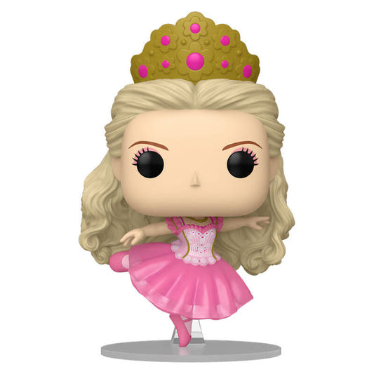 Figura Funko POP! Sugar Plum Fairy Barbie con vestido rosa y corona dorada