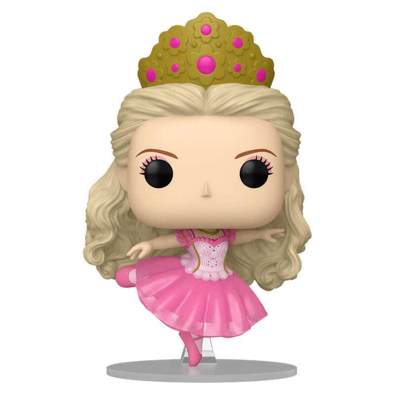 Figura Funko POP! Sugar Plum Fairy Barbie con vestido rosa y corona dorada