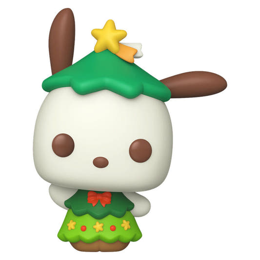 Figura Funko POP! de Pochacco con diseño festivo verde y estrella